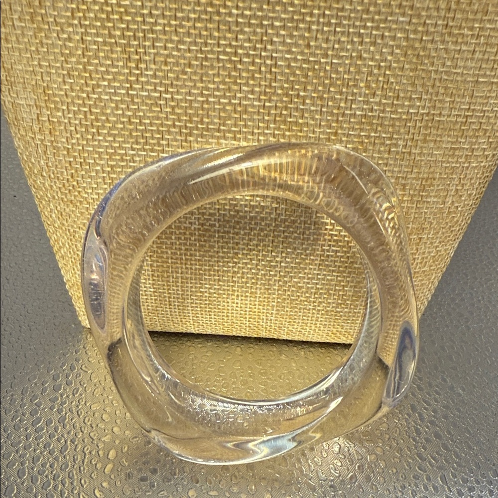 Clear Lucite Bangle Bracelet - Picture 2 of 7